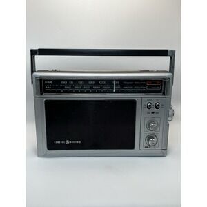 Vintage GE AM/FM Radio 7-2850H Portable AC Power Plug-In Only Tested Works READ